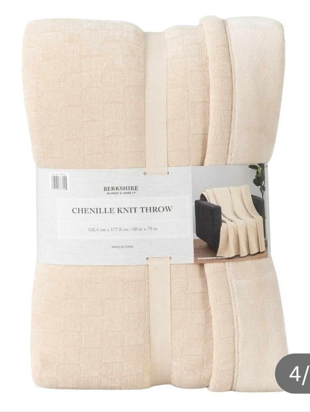 (6) Berkshire Chenille Plush Knit Throw